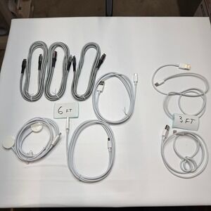 Set of 9 - 7 USB C/A to USB C Charging Cables 3ft 6ft, 2 Magnetic Watch Charger